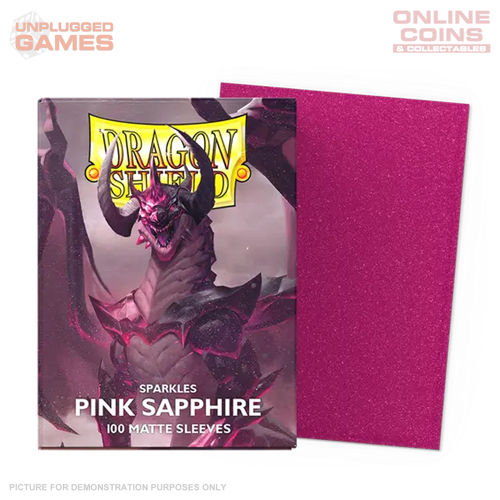 Dragon Shield Sleeves – Matte – Sparkles Pink Sapphire